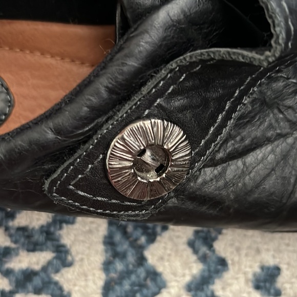 Clarks Black Leather Loafers Womens SZ 9 - Picture 5 of 7